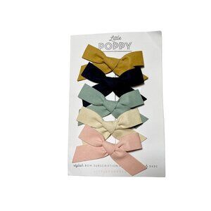 Little Poppy Co Suede Bow Set